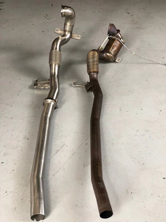 MODE Design 200cpsi Catted 3.5" Downpipe MQB AWD VW Golf MK7 MK7.5 R Audi A3 S3 8V TT TTS 8S 8S 1.8T / 2.0T EA888