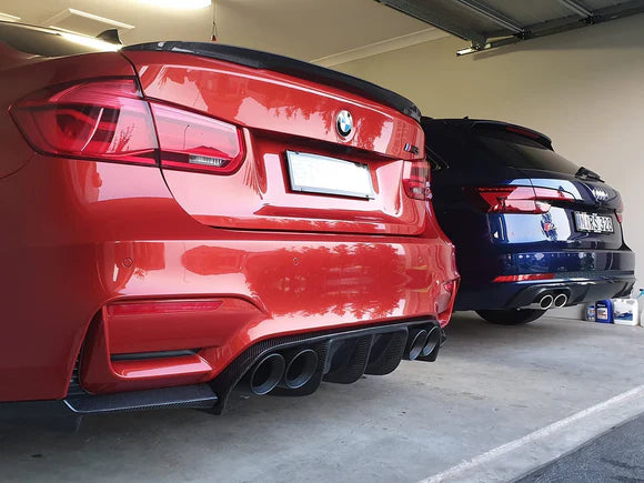 MODE Design 3.75" (98mm) Angle Cut Slip On Exhaust Tips High-Temp Coated Matte Black for BMW M3 F80 M4 F82 M2 Competition F87 S55