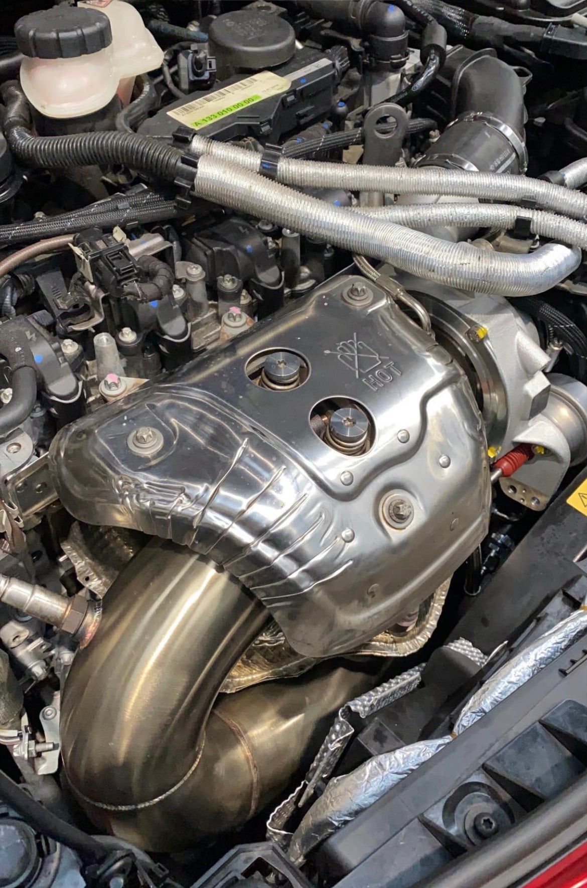 MODE Design Decatted 3.5" Downpipe Mercedes Benz A45 W176 CLA45 C117 GLA45 X156 AMG