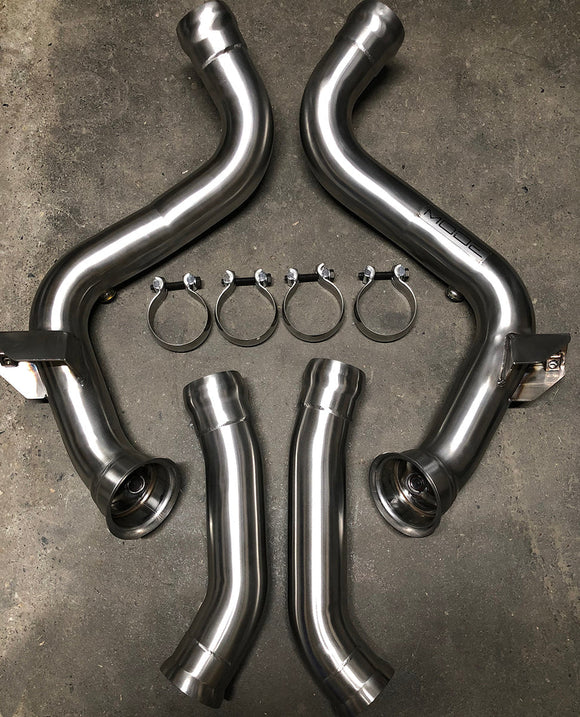 MODE Design 200cpsi Catted Downpipes w. Heat Shield GLE63s GLS63 AMG Mercedes Benz W167 V167 C167 X167