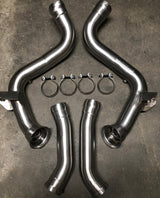 MODE Design 200cpsi Catted 3.5" Downpipes w. Heat Shield AMG GT GTC GTS GTR Mercedes Benz C190/R190 Coupe Roadster