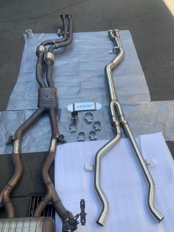 MODE Design Performance 3.5" Big Single Mid Pipe V2 for BMW M2 F87 Competition S55