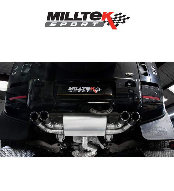 Milltek Sport Resonated Particulate Filter-Back Defender P400 Titanium Tips [SSXLR102]
