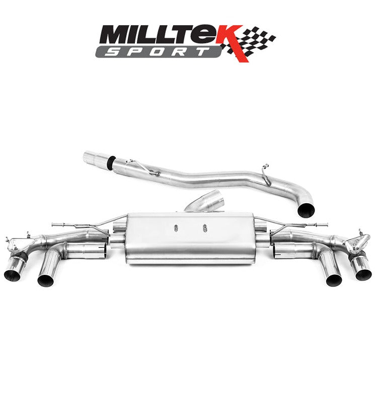 Milltek Sport Particulate Filter-Back 80mm Non-Resonated Titanium ‘115GT’ Trims [SSXAU920]