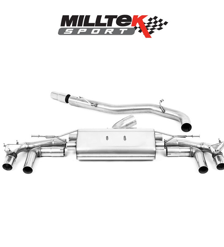 Milltek Sport Particulate Filter-Back 80mm Non-Resonated Polished ‘115GT’ Trims [SSXAU918]