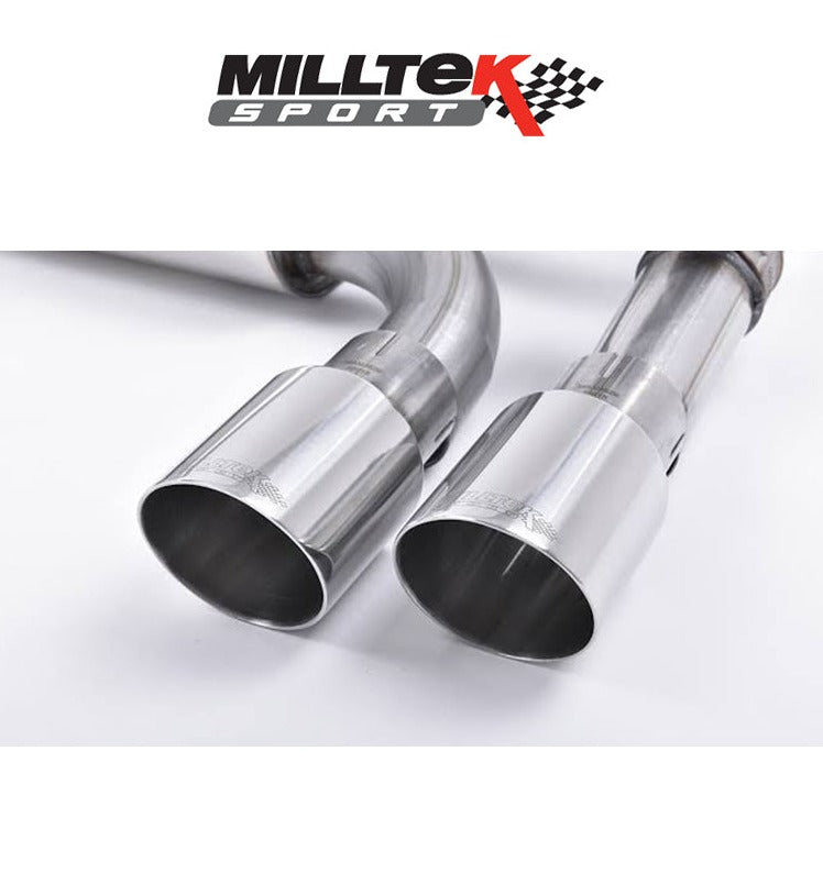 Milltek Sport Cat Back GPF Back Resonated Polished GT-90 Trims [SSXFD347]