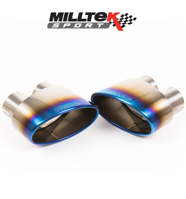 Milltek Sport Catback Audi RS5 B9 2.9 V6 Resonated Burnt Titanium Oval Trims [SSXAU836]