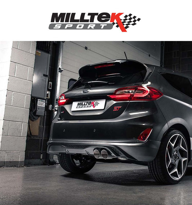 Milltek Sport Cat Back GPF Back Maxton Designs Dual Outlet Resonated Polished GT-100 Trims [SSXFD356]