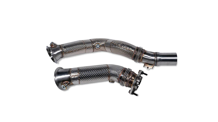 MODE Design Decatted Downpipes Heat Shield S55 BMW M3 F80 M4 F82 M2 Competition F87