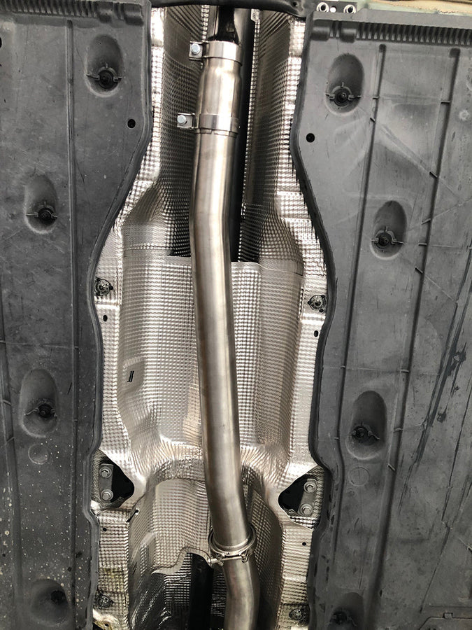 MODE Design Decatted 3.5" Downpipe V2 MQB AWD VW Golf MK8 R Audi S3 8Y 2.0T EA888