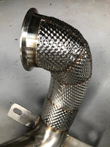 MODE Design Decatted 3.5" Downpipe V2 MQB AWD VW Golf MK8 R Audi S3 8Y 2.0T EA888