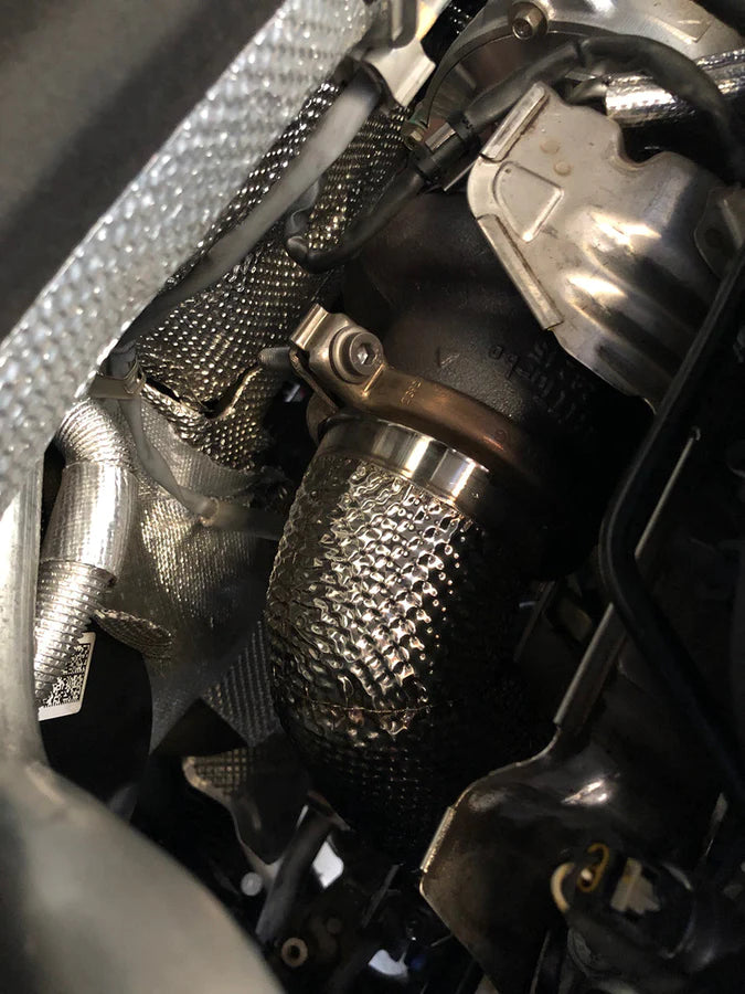 MODE Design Decatted 3.5" Downpipe V2 MQB AWD VW Golf MK8 R Audi S3 8Y 2.0T EA888