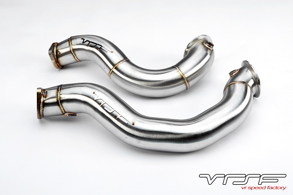 VRSF 3" Cast Stainless Steel Catless Downpipes - BMW E Series 135i/335i N54
