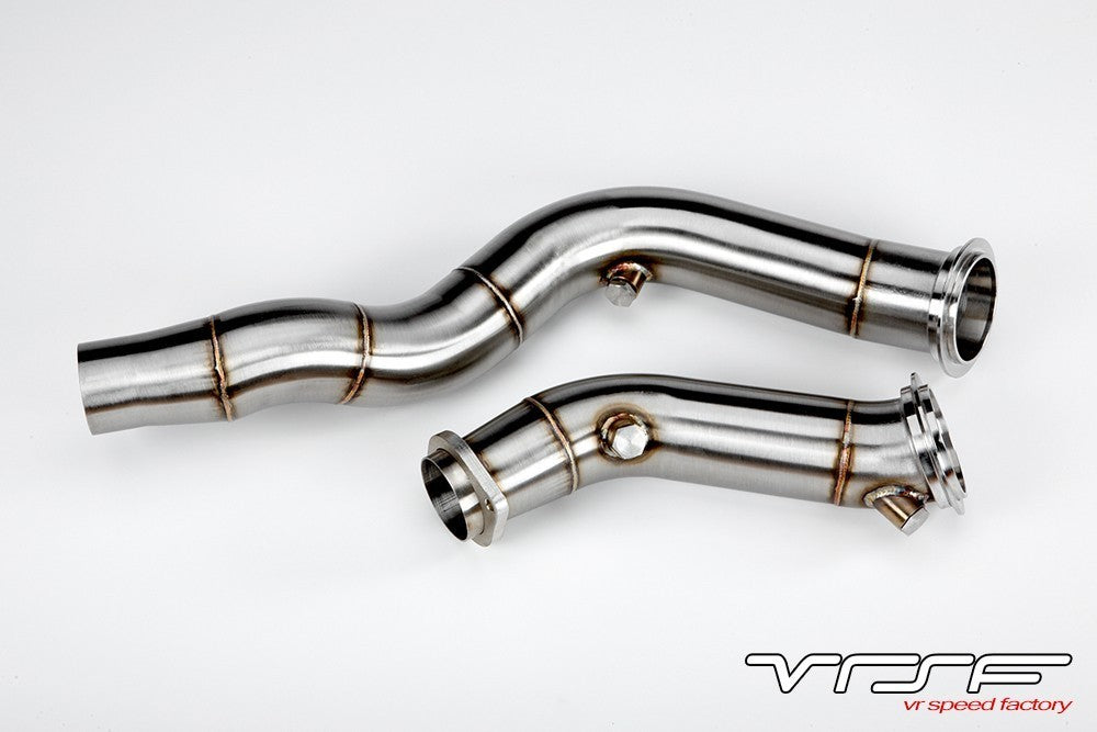 VR Speed Factory VRSF Racing Downpipes S55 2015 – 2019 BMW M3, M4 & M2 Competition F80 F82 F87 - view 1